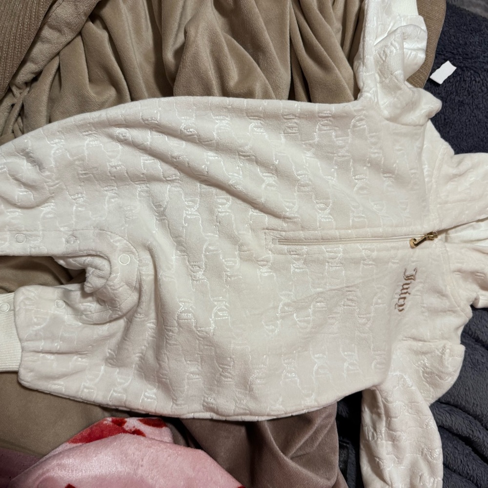 Juicy Couture Plush White Baby Outfit
